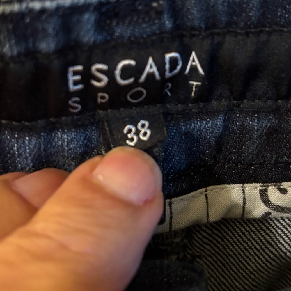 Escada Dark Indigo Ankle Jeans Euro 38 US 8 - Picture 2 of 10
